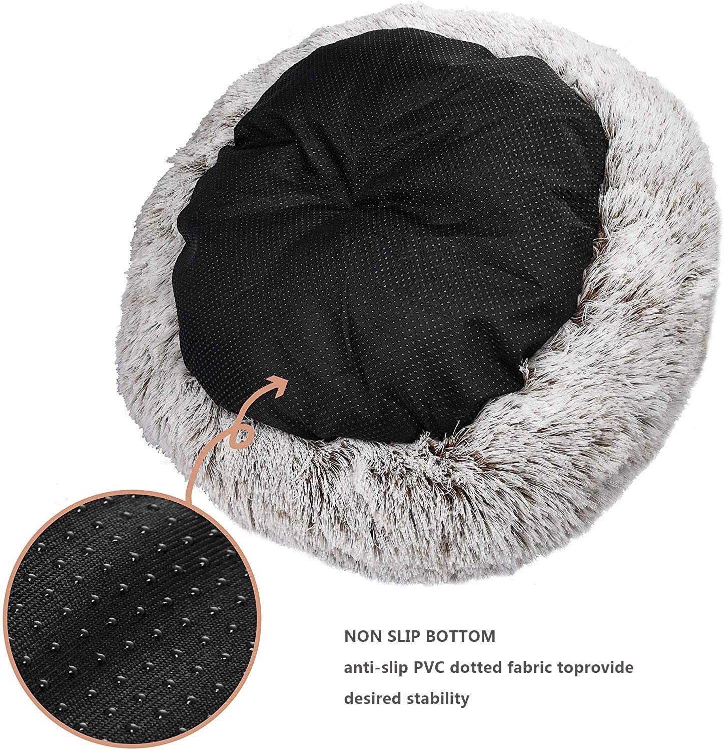 Donut Cuddler Haustierbett Rund - Selbstwärmendes Hundebett Für Kleine Bis Große Hunde