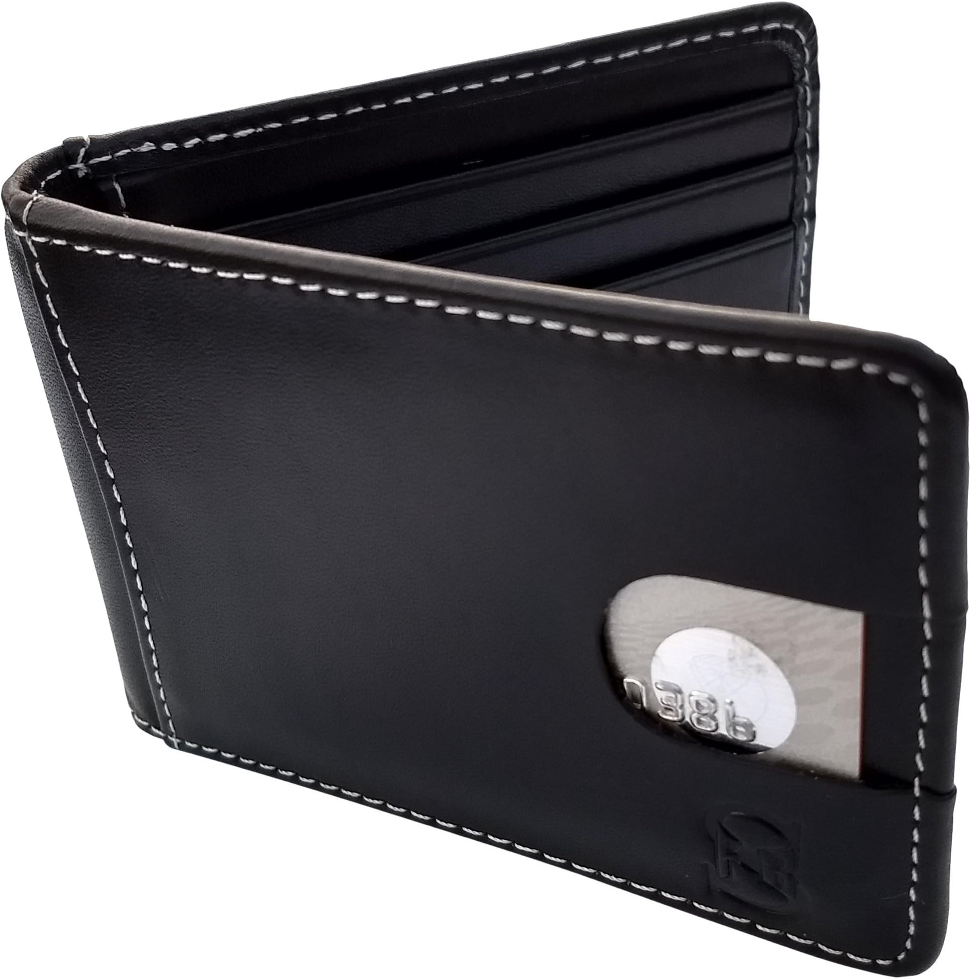 R.F.I.D Blocking Wallet, Card Holder with Money Clip, Slim Premium Leather