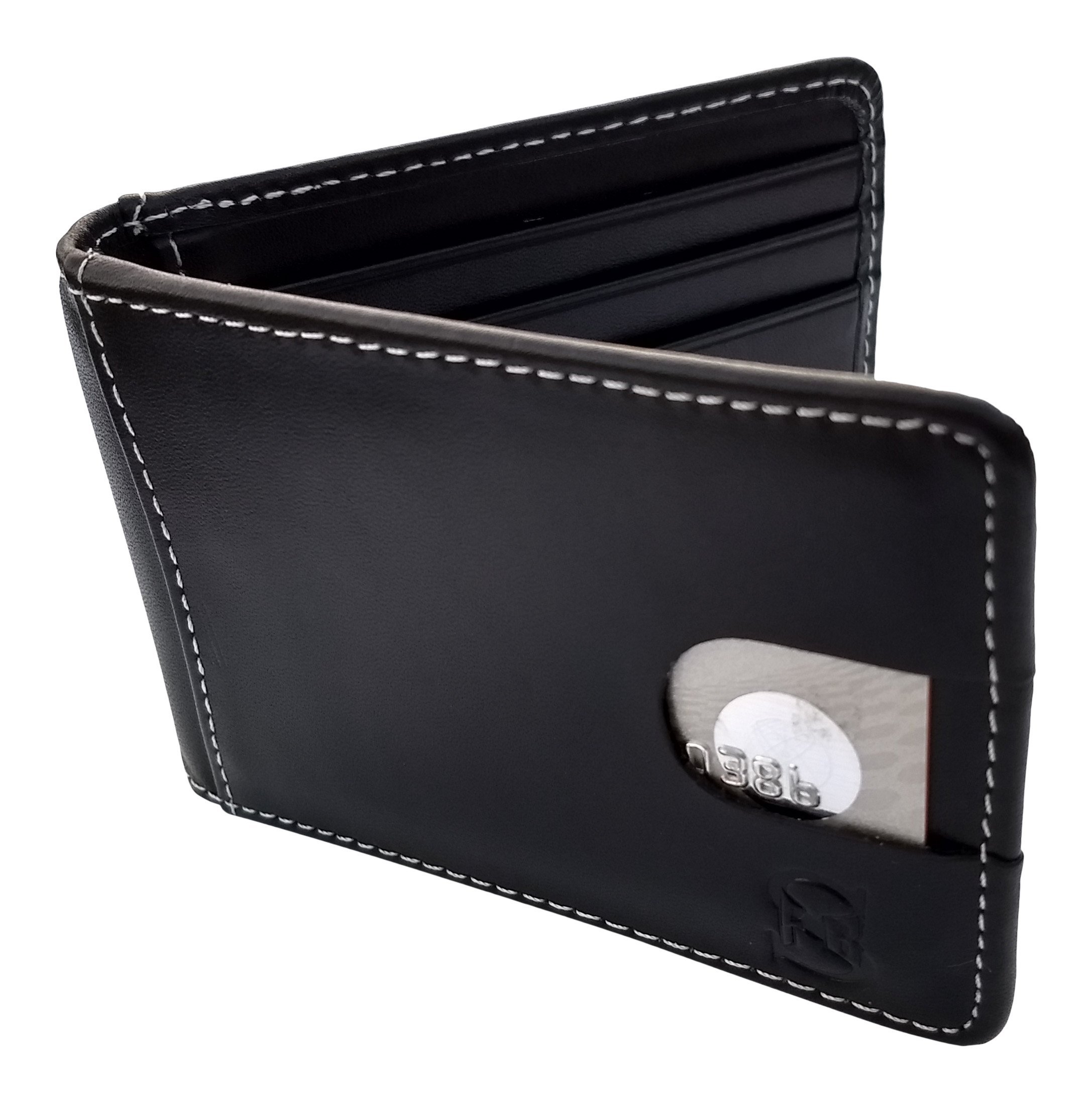 R.F.I.D Blocking Wallet, Card Holder with Money Clip, Slim Premium Leather