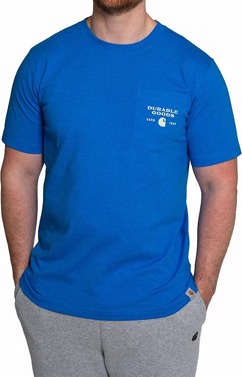 Carhartt Men's Relaxed Fit Heavyweight Short-Sleeve Pocket Logo Graphic T-Shirt