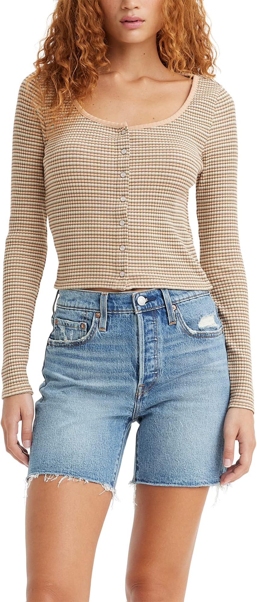 Levi'swomens Britt Snap Front Top T-Shirt