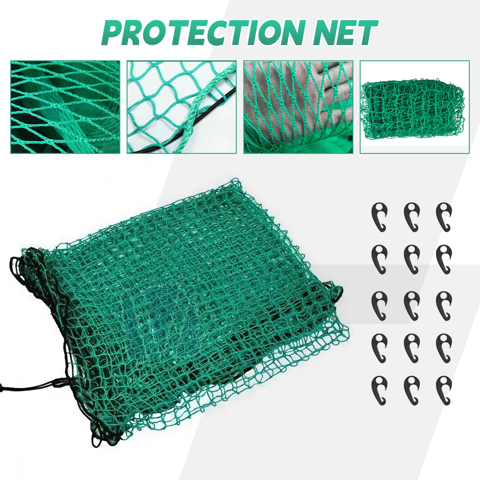 Filet de Chargement Pick Up, Filet pour Remorque avec Crochets pour SUV, Galerie de Toit de Fourgon, Remorque de Bateau, Sécurisation des Chargements