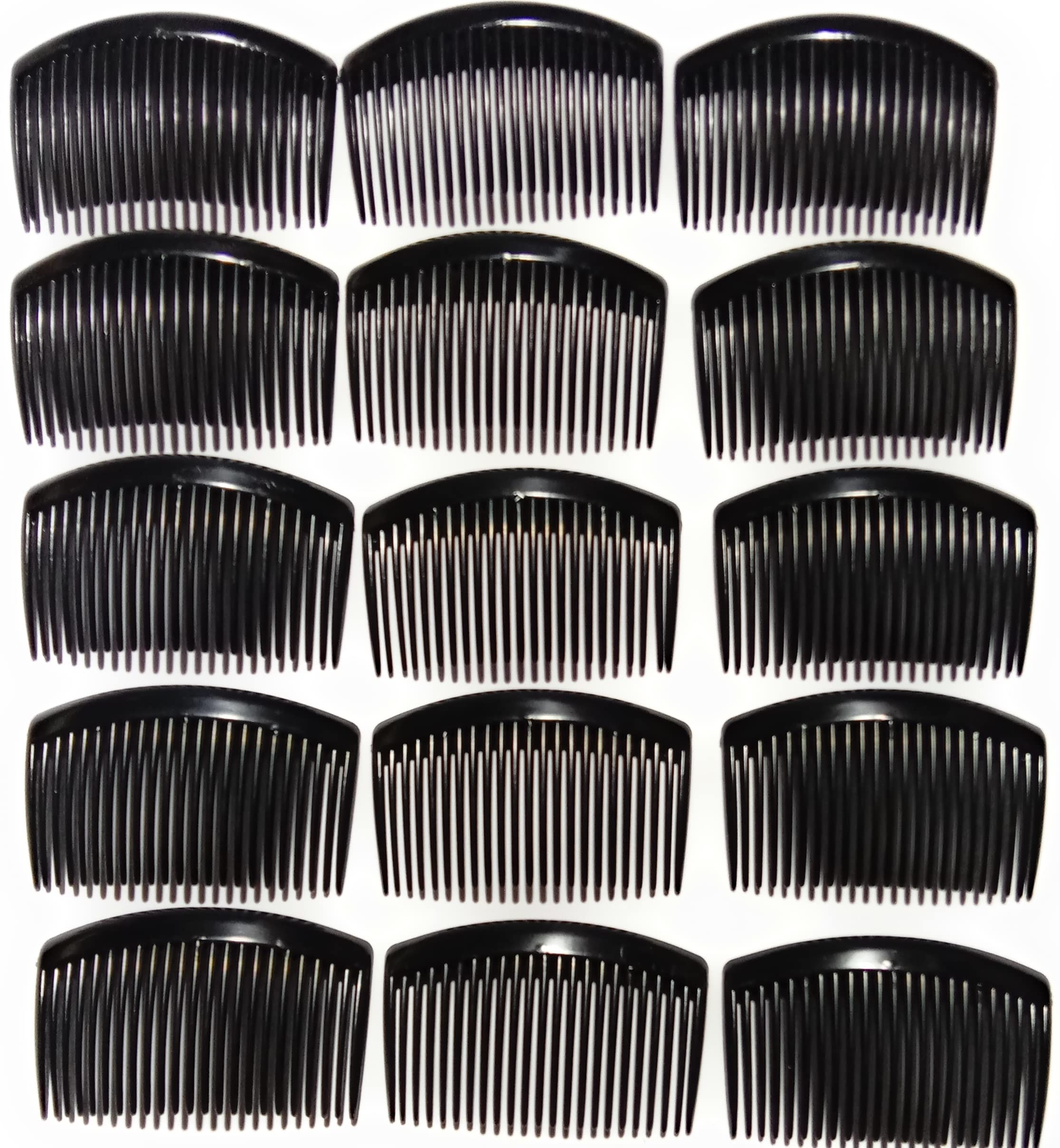 15 Pieces Thin Side Comb (Black) Hair Clip Hairpin Plastic Hair Slides Hair Accessories for Women and Girls