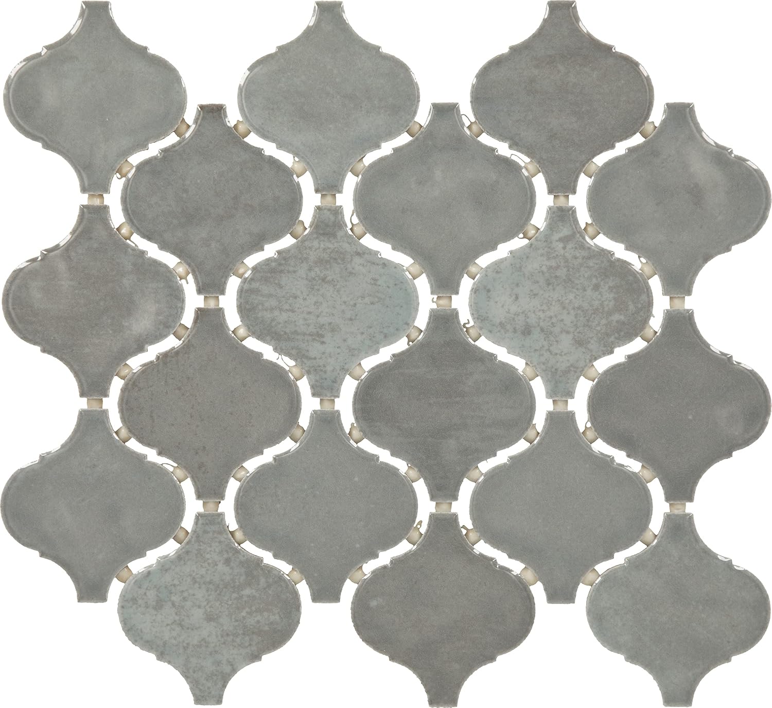 Daltile Mesmerist 11" X 12" Ceramic Arabesque Mosaic Tile in Charm Gloss (10 PC Per Carton) (7.4 SQFT Per Carton )