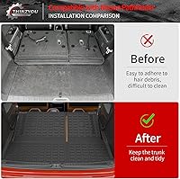 Vista 2 de alfombra de carga para maletero, protector de cubierta de elastómero termoplástico (alfombra para maletero con alfombra para respaldo)