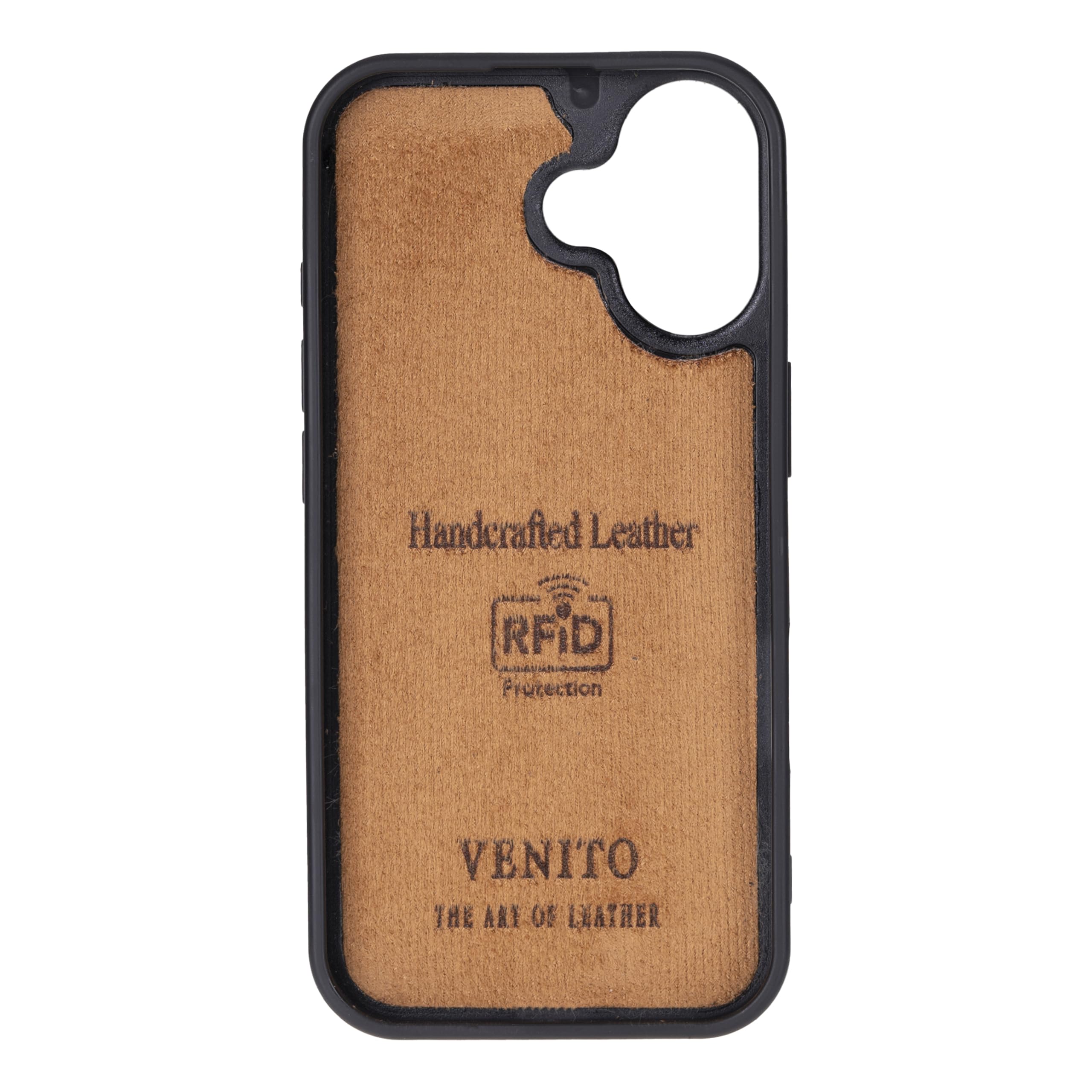 Venito Lucca Ręcznie wykonane skórzane etui do iPhone'a 17 (6,3 cala), kompatybilne z MagSafe, skórzana ochrona premium, wąski krój, ochrona przed upadkiem/uderzeniami, kawowy brąz