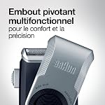 Rasoir Mobile Braun M90 pour Tonte Précise, Idéal pour les Voyages, Noir/Argent