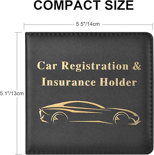 Miniatura 2 de Cacturism Soporte para registro y seguro de automóvil, guantera de vehículo, organizador de automóvil para hombres y mujeres, funda de accesorios