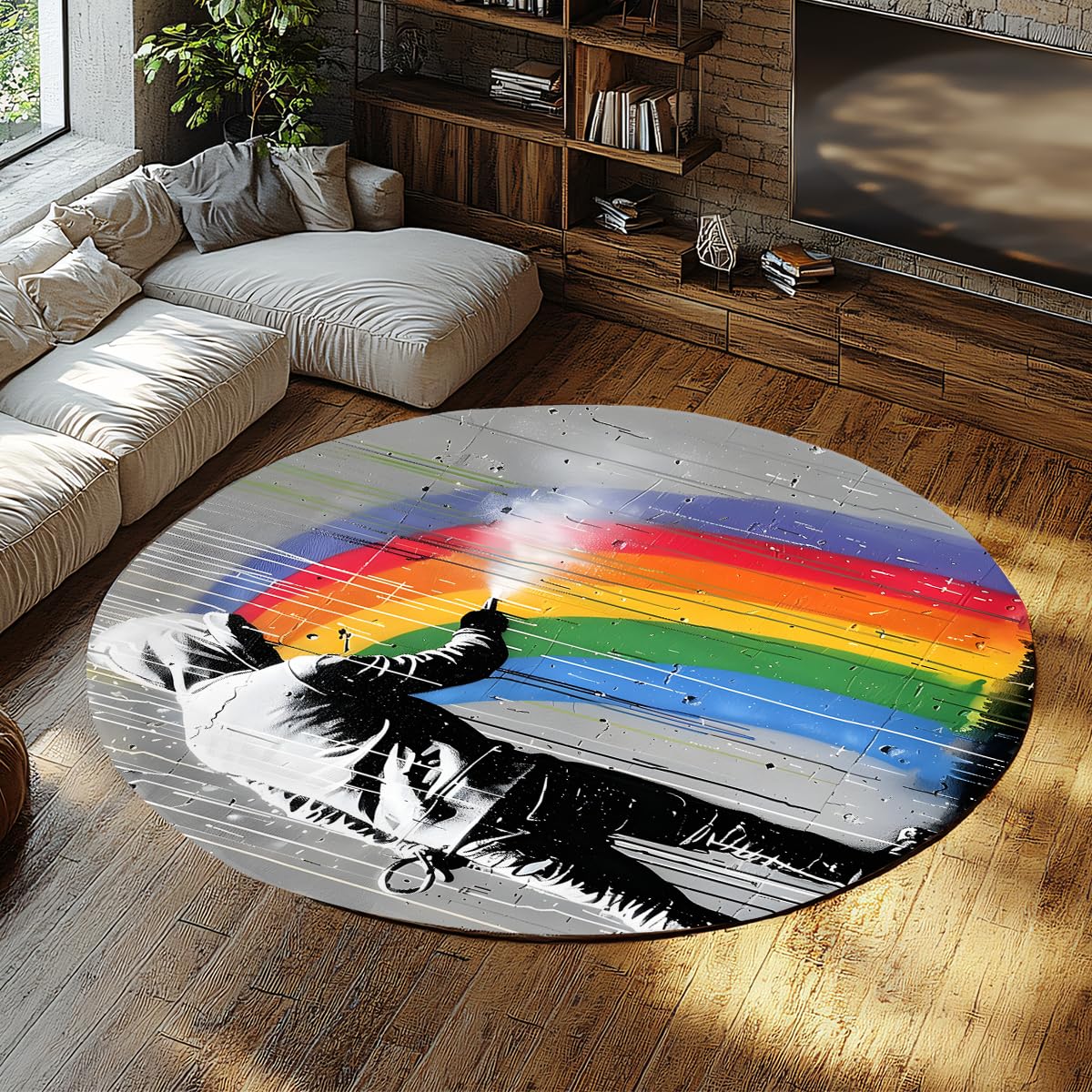 Tapis de sol circulaire intérieur pour sol froid | Confort doux 60cm