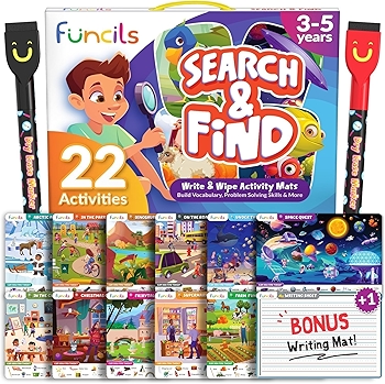 Funcils Preschool Learning Activities - Search and Find Game for Toddlers