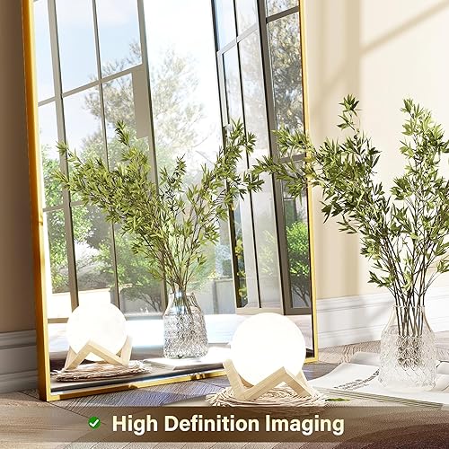 Miniatura 4 de Espejo arqueado de longitud completa de 58 x 18 pulgadas con marco de aleación de aluminio, espejos de piso para montar en la pared o espejo de