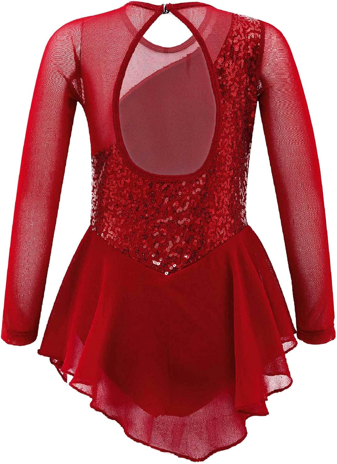 VernLan Girls Glittery Mesh Spliced Figure Ice Skating Dress Competition Dance Costumes Leotard Ballet Tutu Skirt : Clothing, Shoes & Jewelry