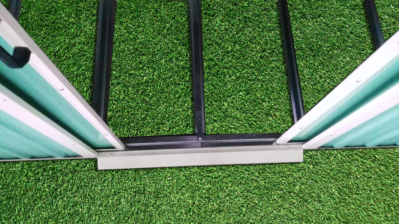 Buy Panana 8x6FT Metal Garden Apex Roof Storage Shed Metal Flat Roof