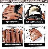 Vista 4 de Juego de pelota para niños, juegos de pelota en T para niños pequeños de 1 a 3 años, juguetes de béisbol con 6 bolas/guante/máquina