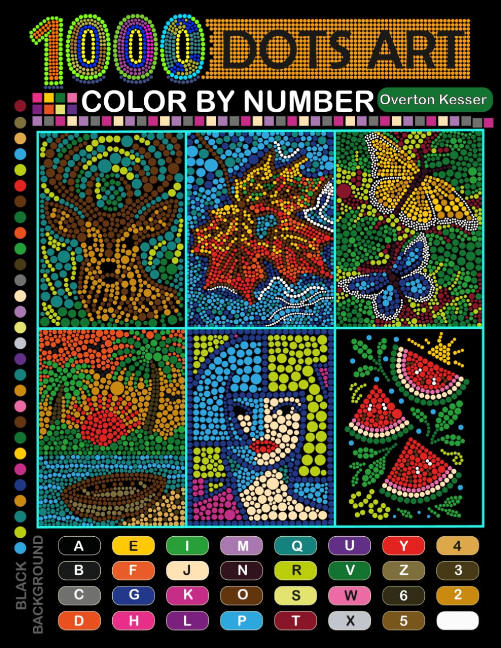1000 Dots Art Color by number: A Mesmerizing Coloring Journey for, Teens and Adults for Stress Relief and Relaxation (Black Edition)