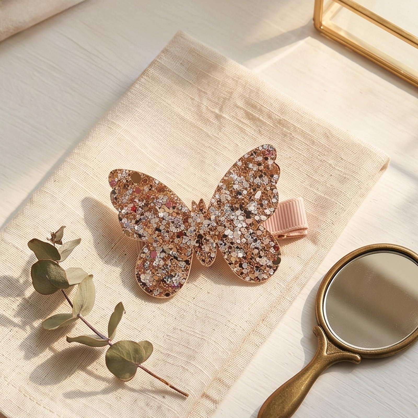 4Pcs Butterfly Clips for Hair,Hair Accessories, Gold and 