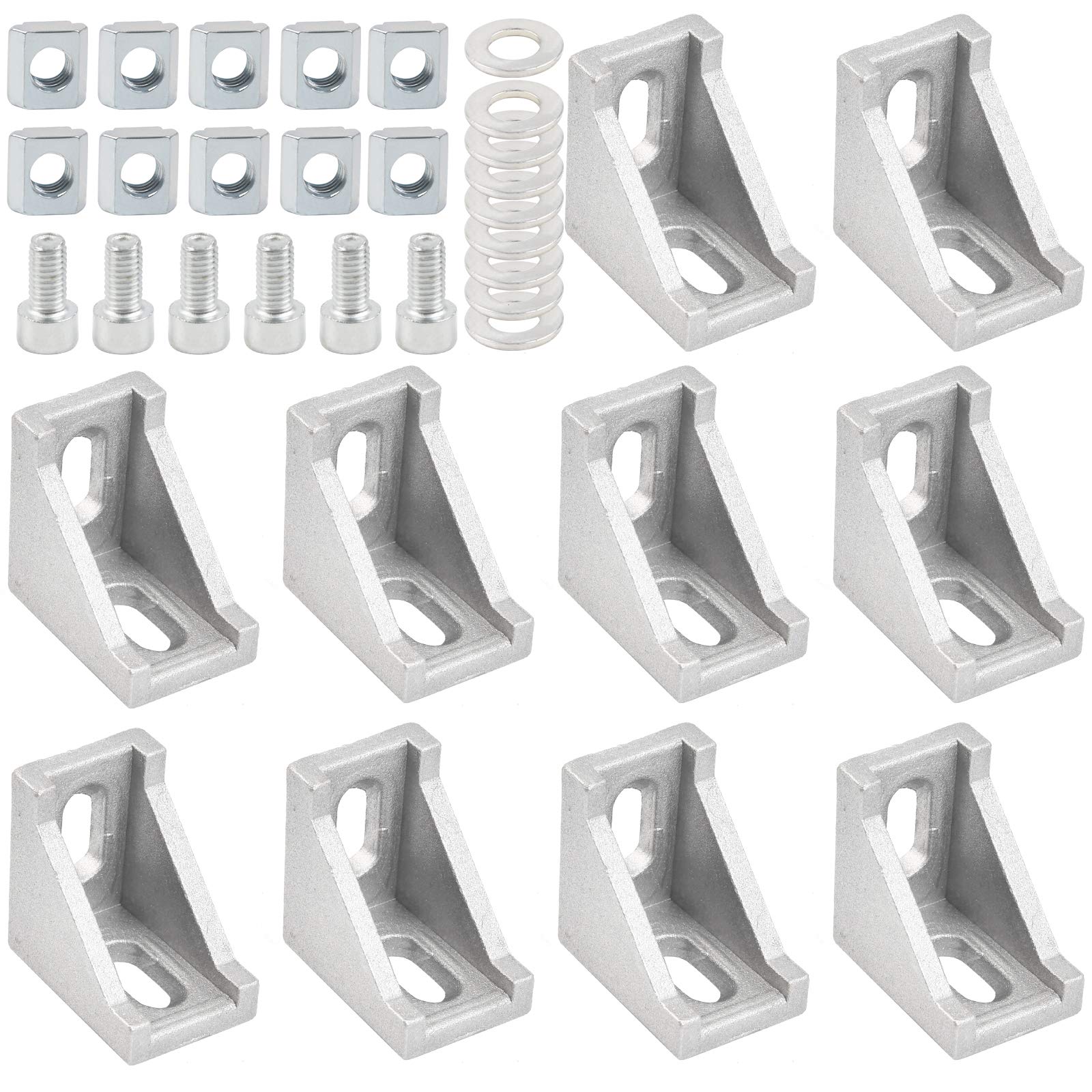 Buy 10PCS L Shape Right Angle Aluminum Brackets Angle Joint Brace