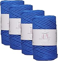 Vista 120 de Makromecity, Cordón de macramé de un solo hilo de 3 mm x 100 yardas (300 pies) Hilo de algodón azul marino de 3 mm de un solo hilo para arte
