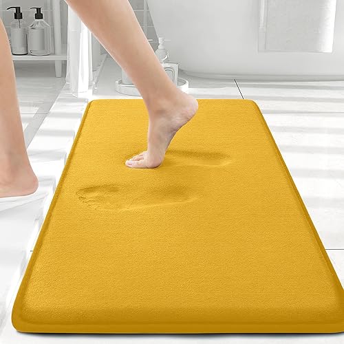 Miniatura 1 de Smiry - Tapete de baño de espuma viscoelástica, supersuave, absorbente, antideslizante, alfombra para el suelo del baño, 32 x 20 pulgadas, color