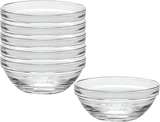 Duralex Glass Made In France Lys 4-3/4-Inch Stackable Clear Bowl, Set of 6