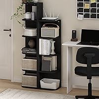 Vista 45 de Furinno - Estantería de cubos de 5 niveles serie Luder para libros y almacenamiento, color negro