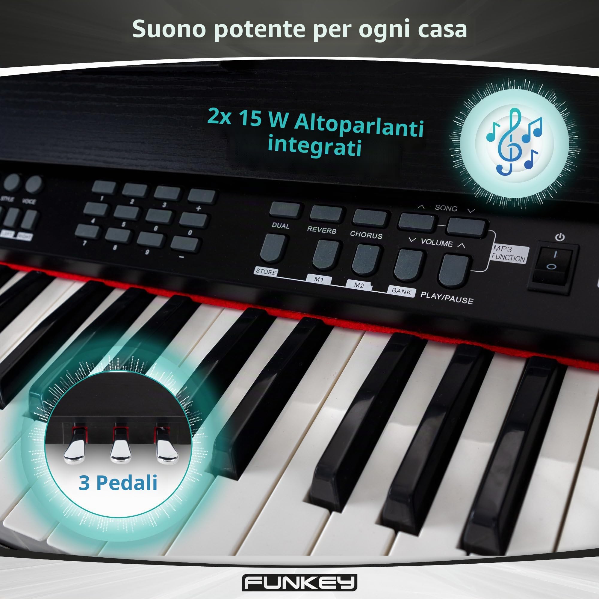 FunKey DP-88 II Pianoforte digitale nero