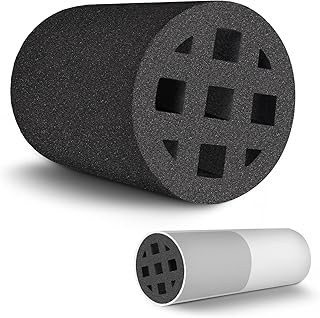 TroyStudio  Air Vent Noise Reducer Foam Insert, Extended 4 Inch Exhaust Duct Silencer-Inline Return Airflow Ventilation Sound Damper Plug for HVAC Tube,Pipe,Air Conditioner,Bathroom Fan,and Grow Tent