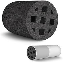 TroyStudio Air Vent Noise Reducer Foam Insert, Extended 4 Inch Exhaust Duct Silencer-Inline Return Airflow Ventilation Sound Damper Plug for HVAC Tube,Pipe,Air Conditioner,Bathroom Fan,and Grow Tent