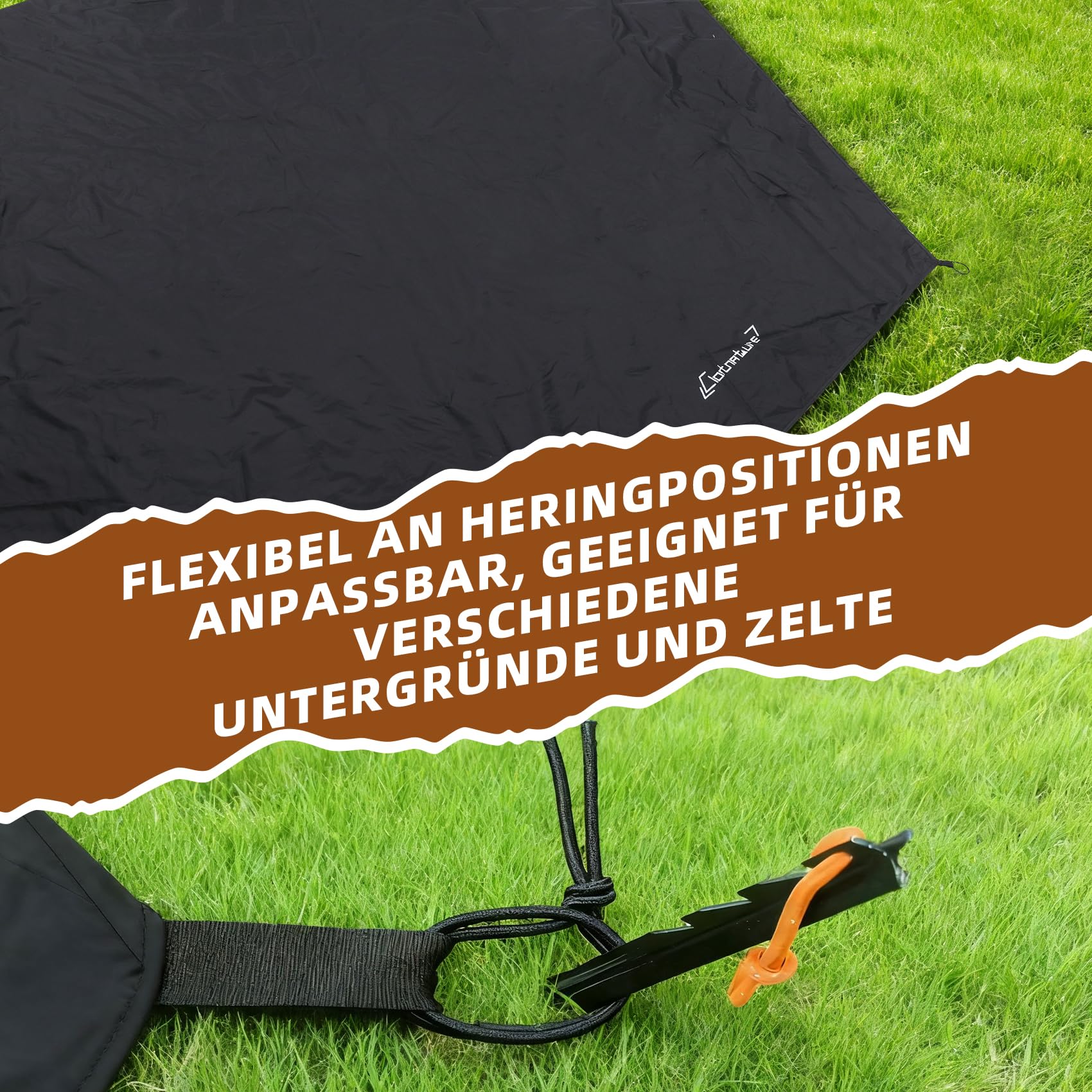 Clostnature Hexagonale Zeltunterlage Wasserdicht - 366 x 318 CM Camping Bodenplane für Zelte, Robuste Zelt Unterlage für Pavillon & Bubble Zelt, Leichte Outdoor Plane für Hiking, Backpacking, Trekking