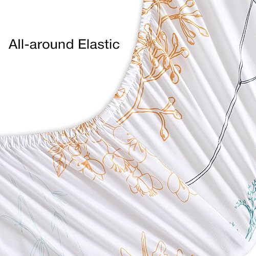 Miniatura 4 de Yibeizi Juego de sábanas tamaño Queen color azul bebé, estilo hotel de lujo, juego de sábanas bajeras de bolsillo extra profundo, sábanas de