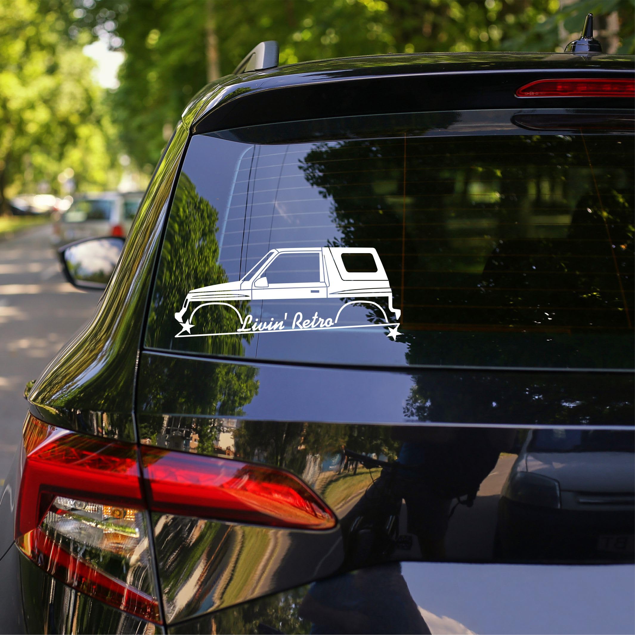 Amazon.com: Livin' Retro Silhouette Decal Sticker Lifted for Geo