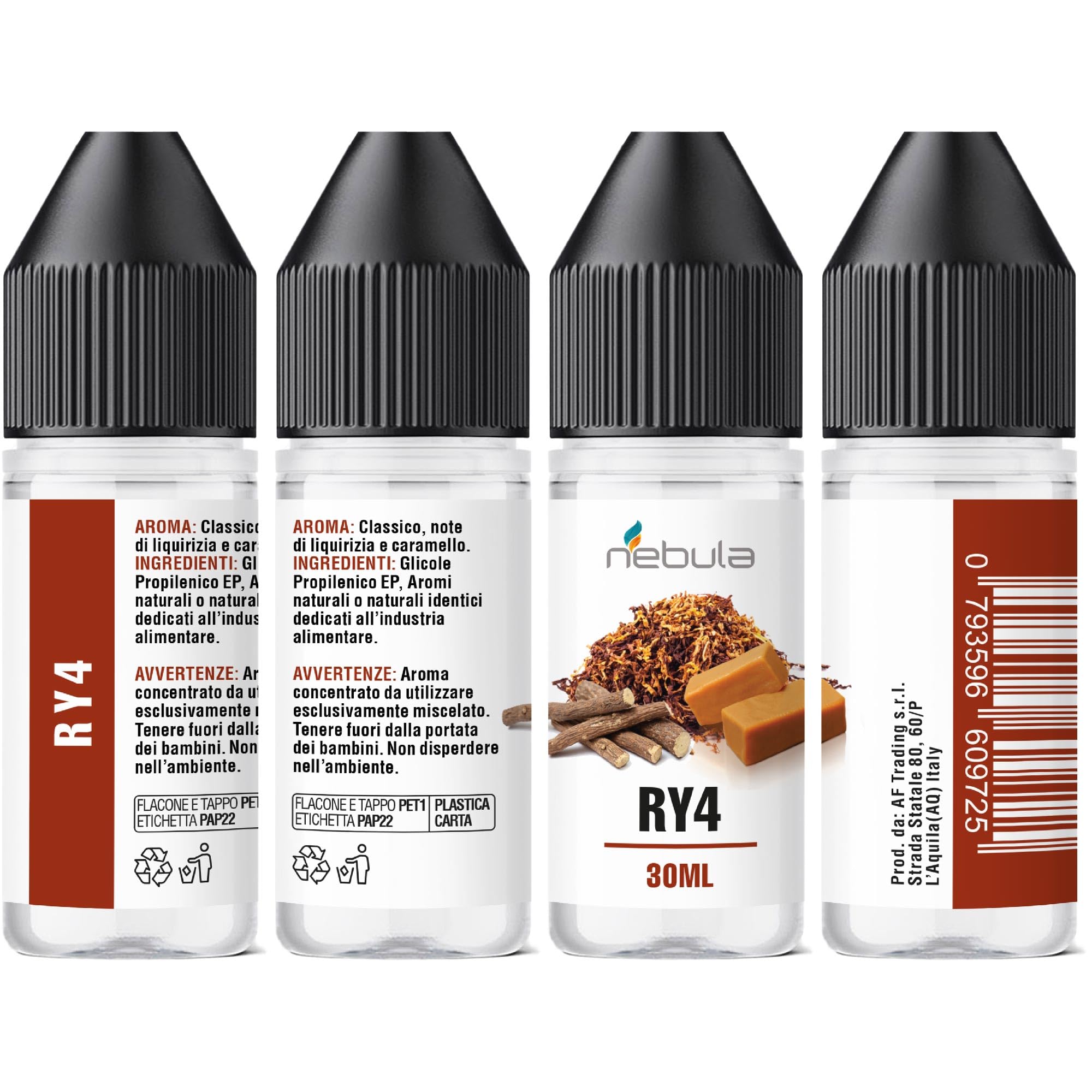 NEBULA | RY4 Aroma Alimentare 30mil Tab. liquirizia e caramello - MADE IN ITALY