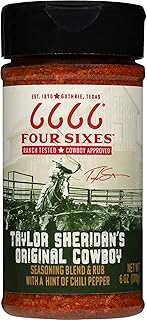 6666 Four Sixes Taylor Sheridan's Original Cowboy Seasoning Blend and Rub, 6 Ounce
