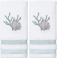 Vista 1 de Avanti Linens - Toallita para las manos, toalla de algodón suave y absorbente (Coastal Terrazo), 45.72 cm x 27.94 cm, multicolor (Paquete de 2)