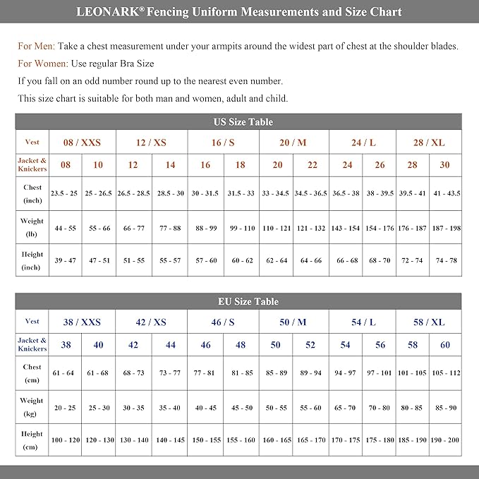 Jackets Protective Gear Fencing Uniform Suit LEONARK Fencing Pants