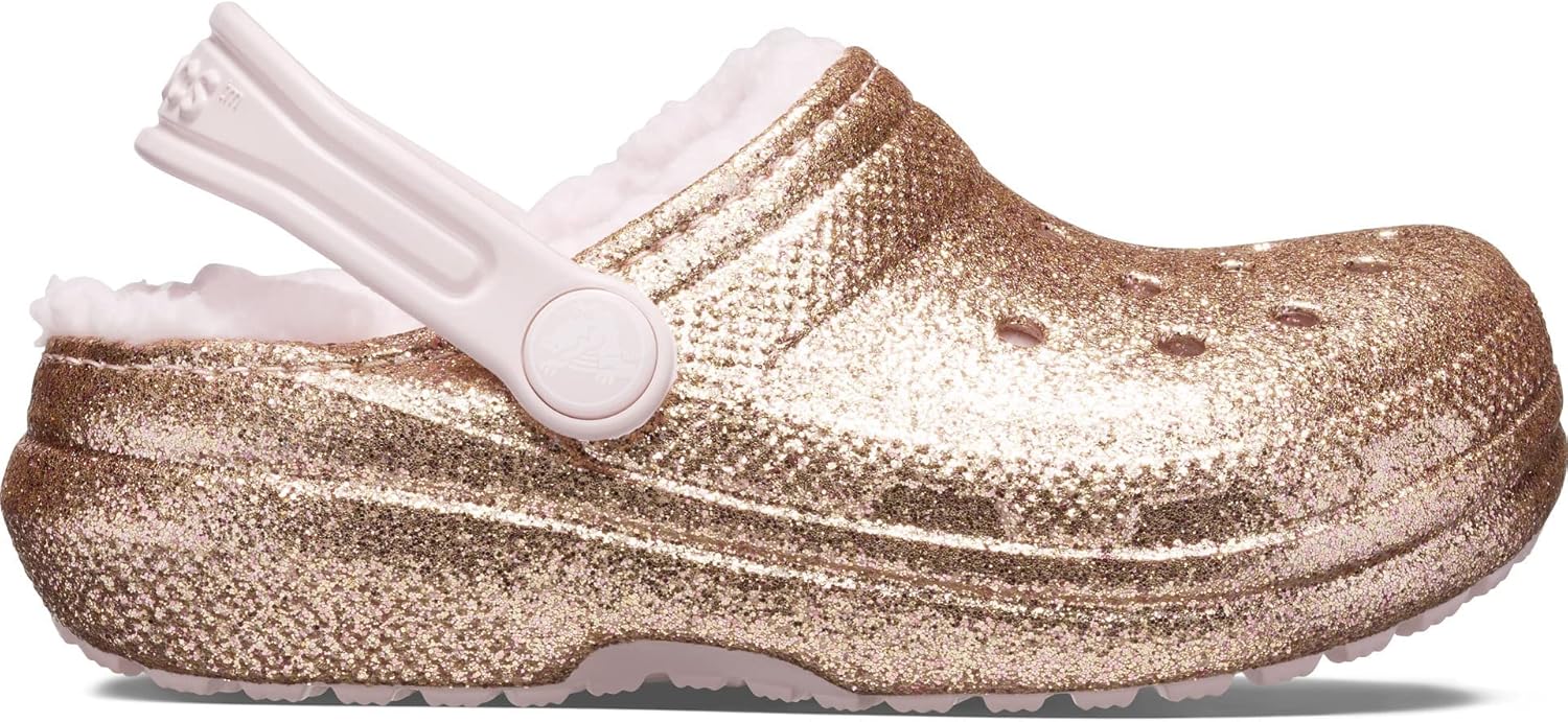 Crocs Unisex-Child Classic Glitter Lined Clogs | Kids' Slippers