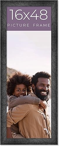 Marco de fotos negro de madera real de 16 x 48 pulgadas de ancho de 1.5 pulgadas Profundidad del marco interior de 0.5 pulgadas Marco de fotos Marco de fotos negro de madera real de 16 x 48 pulgadas de ancho de 1.5 pulgadas Profundidad del marco interior de 0.5 pulgadas Marco de fotos