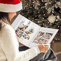 Vista 9 de Vienrose Álbum de fotos grande autoadhesivo para fotos de 4x6 8x10 10x12, álbum de recortes DIY, 40 páginas adhesivas con un bolígrafo metálico, Gris