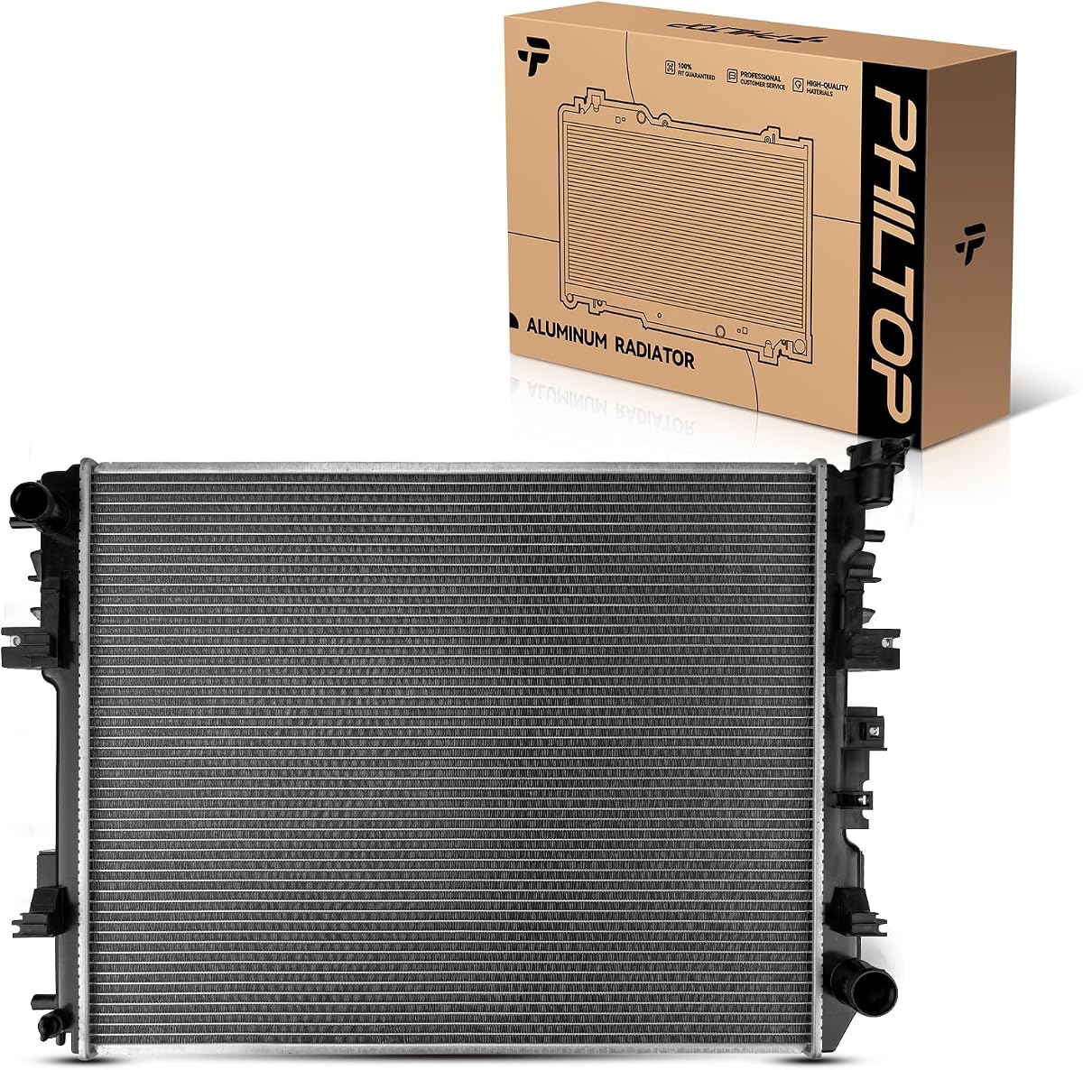 PHILTOP CU13129 Automotive car Radiators for 2014-2017 1500 5.7L, 2011-2013 1500, 2009-2010 Ram 1500, 2014-2017 1500 3.6L, 2019 1500 Classic 5.7L, 2020-2021 1500 Classic | Core Width: 27-1/2 inch fit for 2010 Ram 2500 5.7L 2009-2017 1500 2019-2023 1500 Classic 2011-2013 2500/3500 5.7L