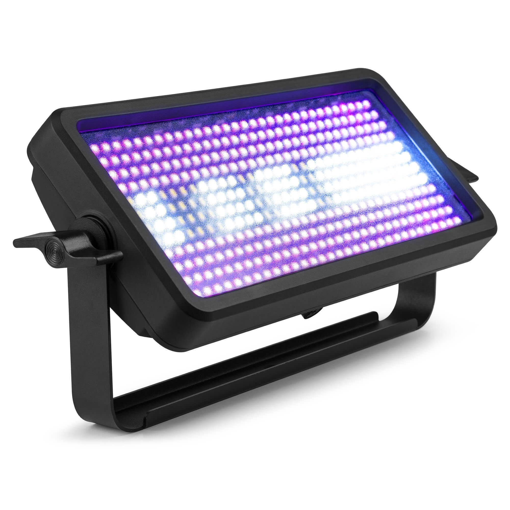 BeamZ BS384 - LED Stroboskop Blitzer, Blinder Wash Kombi mit RGBW LEDs – 3-in-1 LED Lichteffekt, DJ Licht mit Fernbedienung, DMX Steuerung, Disco Licht & Party Lichter für Events, Clubs & Partys