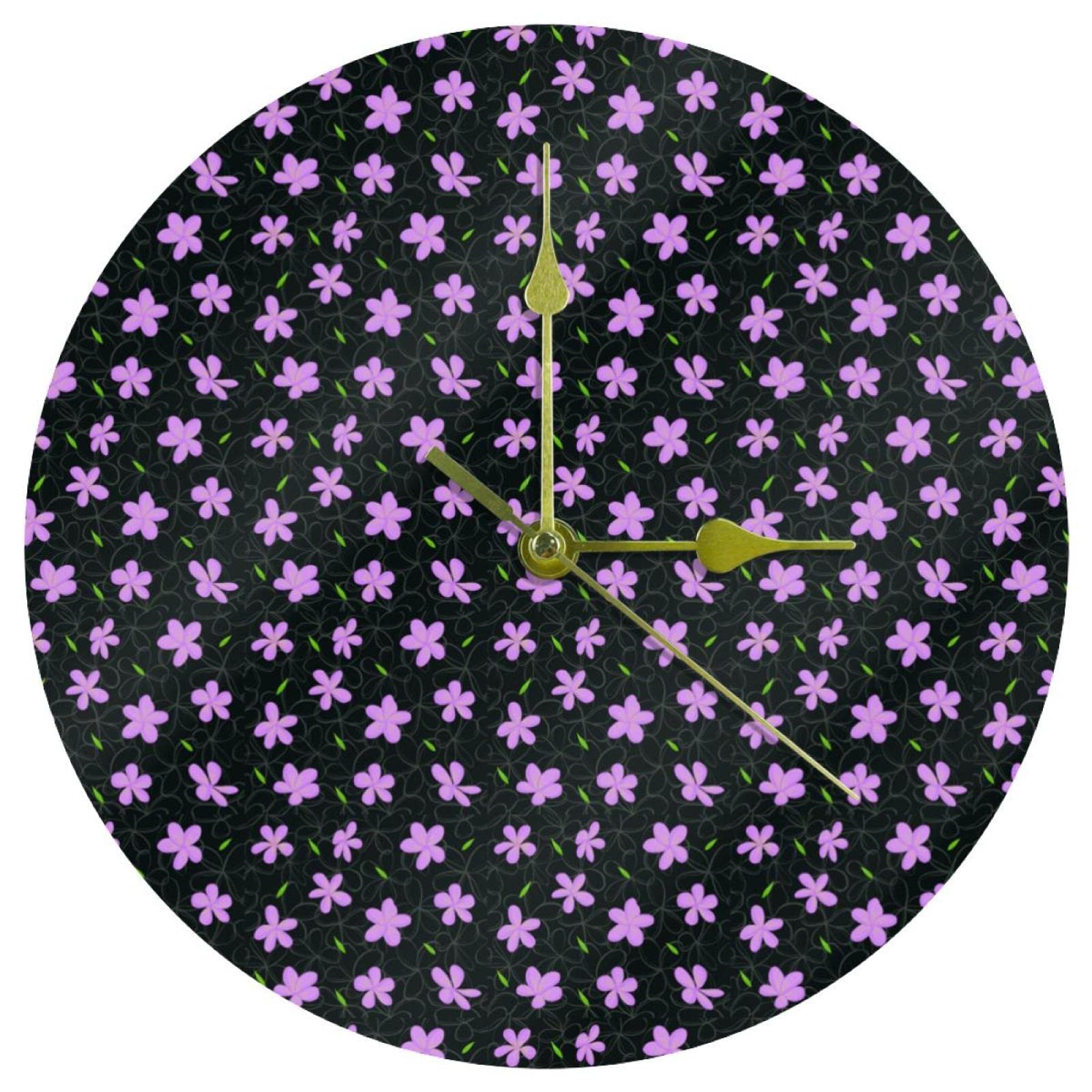 Horloge murale acrylique plumeria rose 24 cm silencieuse pour salon