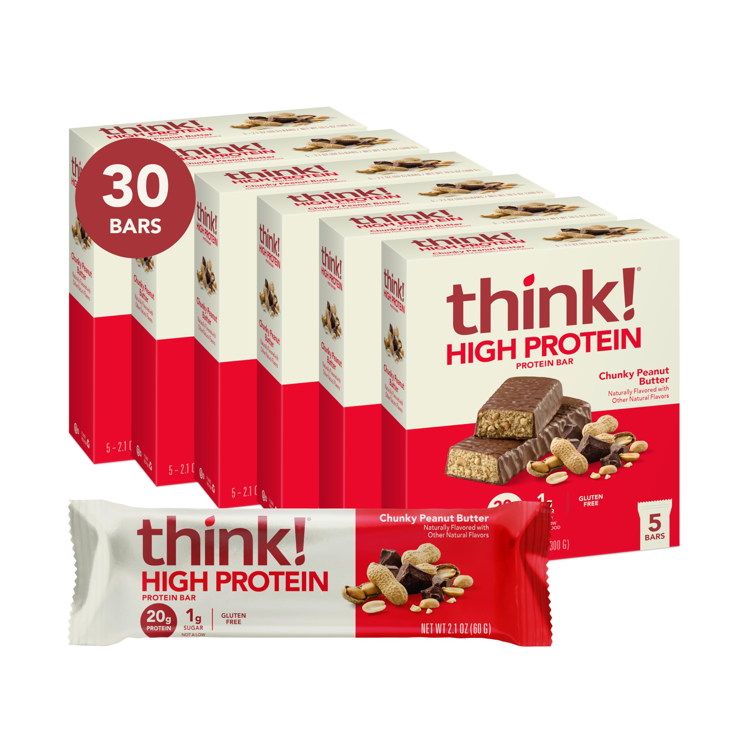 think! High Protein Bar, Chunky Peanut Butter, 10 Count — Amazon image 22