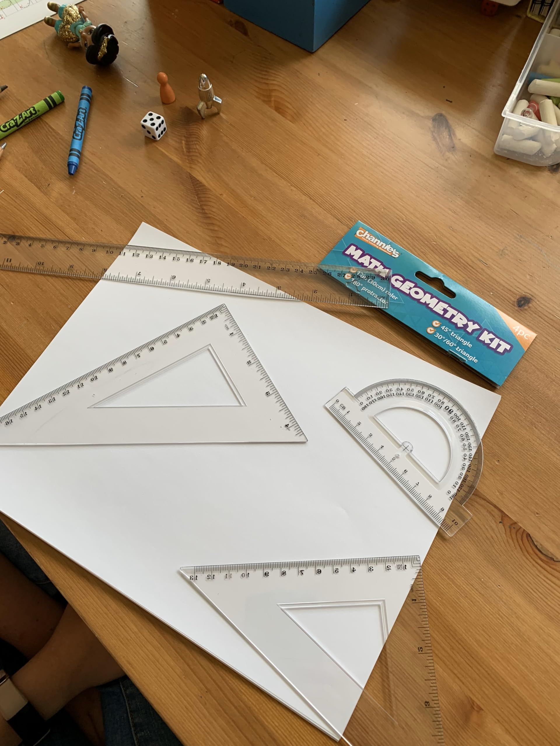 Snapklik.com : Channies Math Ruler Kit Geometry Set - High School Supplies