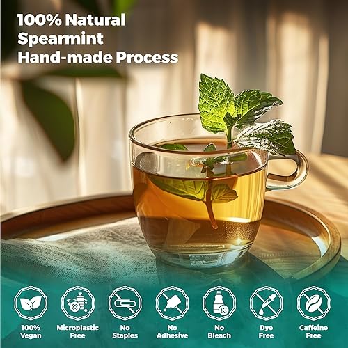 Miniatura 2 de LaVitali, Bolsitas de Té de Hojas de Menta Verde 120 bolsitas, 100% Té Herbal Puro Sin Cafeína, Rico en Antioxidantes, Bolsa de Filtro Ecológica