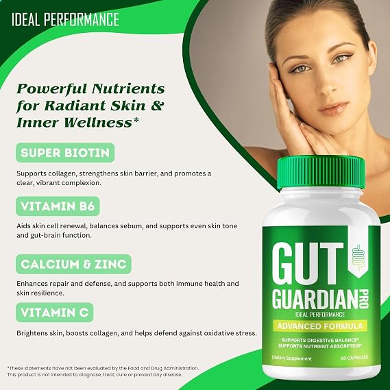 Gut Guardian Capsules, Premium GutGuardian Health Supplement Pills - Maximum Strength, All Natural Formula Maintain Digestive Health Support & Comfort, Official Gut Guardian Reviews (60 Capsules)