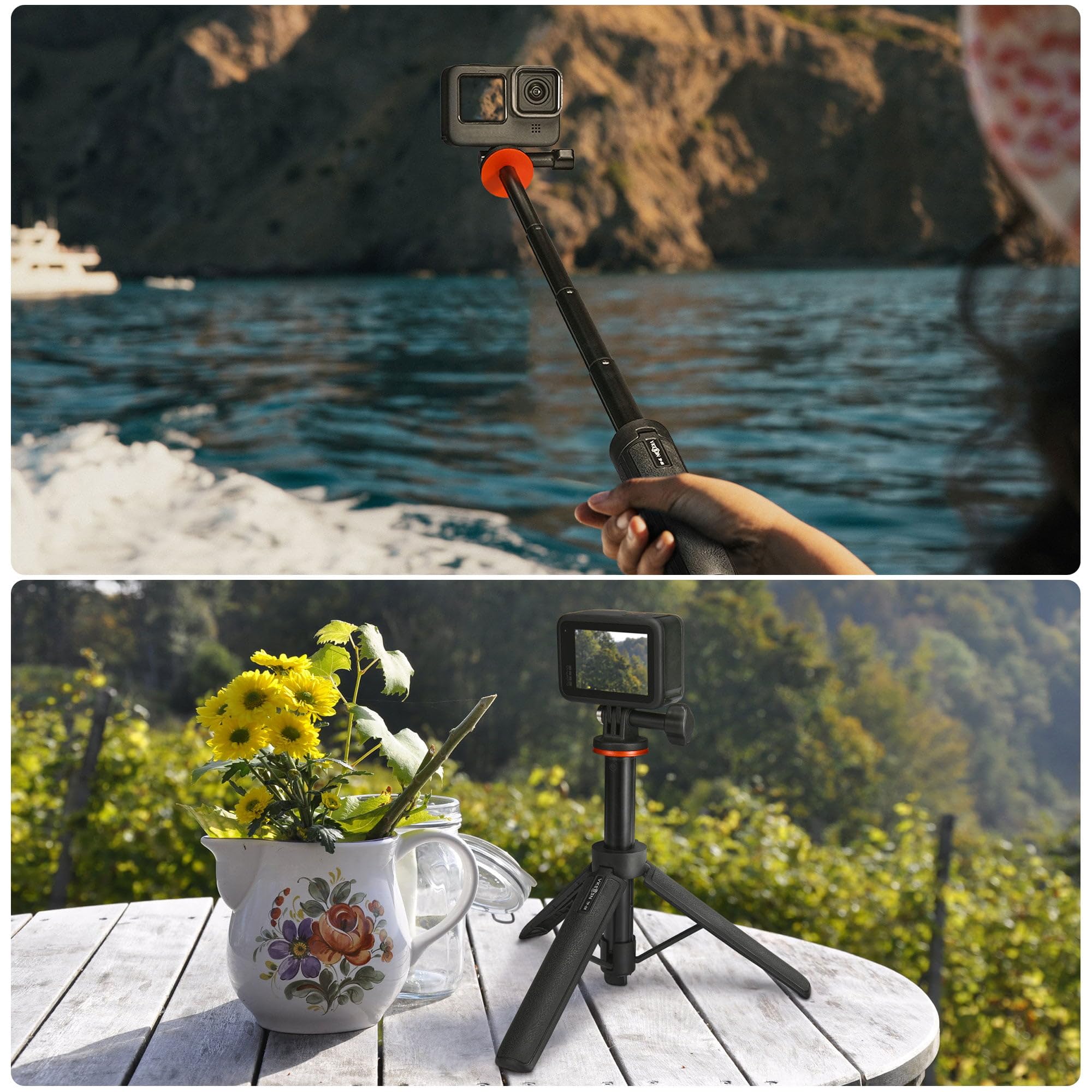 Amazon | GoPro用 三脚/自撮り棒/一脚兼用 51cm延長ポール/セルカ棒
