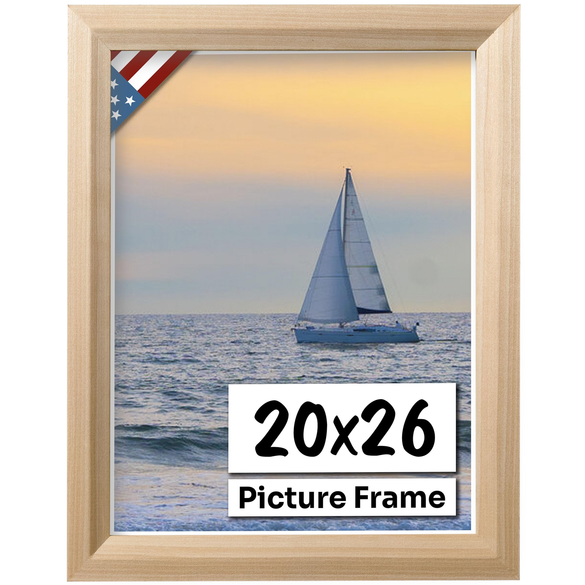 Unfinished Raw Wood 20x26 Picture Frame
