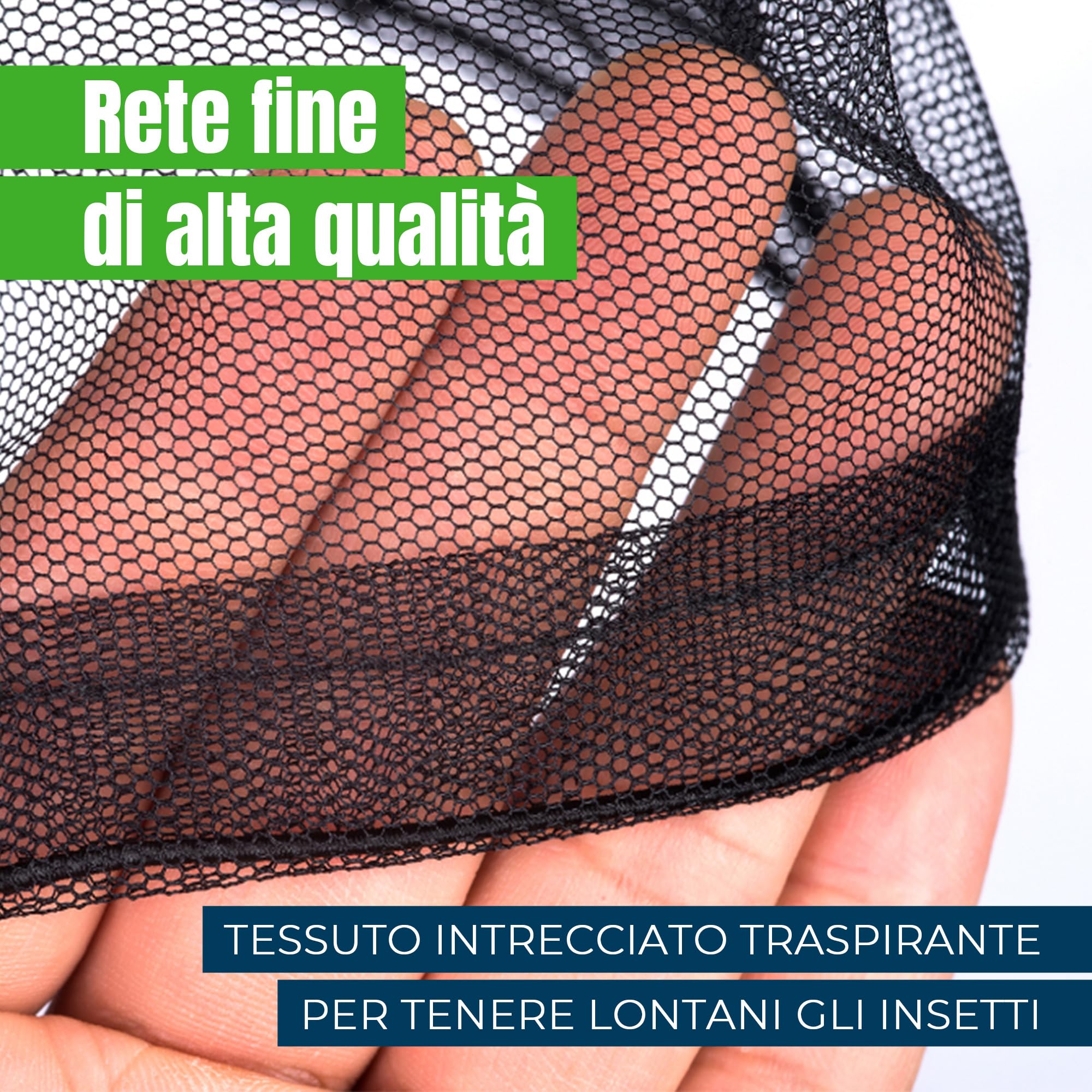 Zanzariera da Campeggio con Borsa da Trasporto, Compatta e Leggera, Adatta a Sacco a Pelo, Letto, Tenda (Singola)