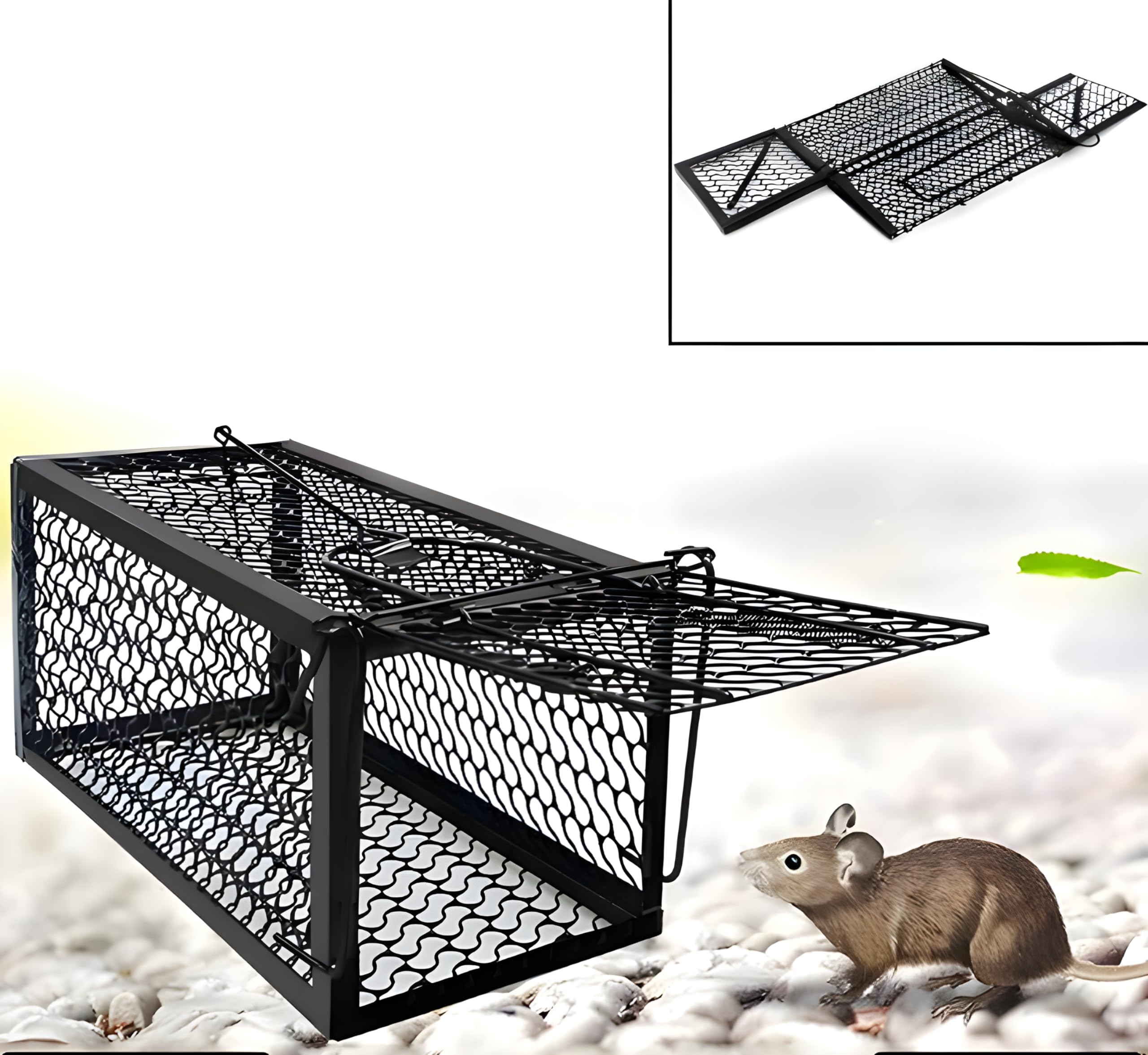 Grenoble Foldable Rat, Rodent, Mouse Trap,Traps for Home/Catcher Squirrel Trap Small Live Animal Trap Mouse Voles Hamsters Live Cage Rat Cage Trap for Mice Easy to Catch and Release (24 X 11 X 11) (B0CVBLN4ZW) Amazon Price History, Amazon Price Tracker