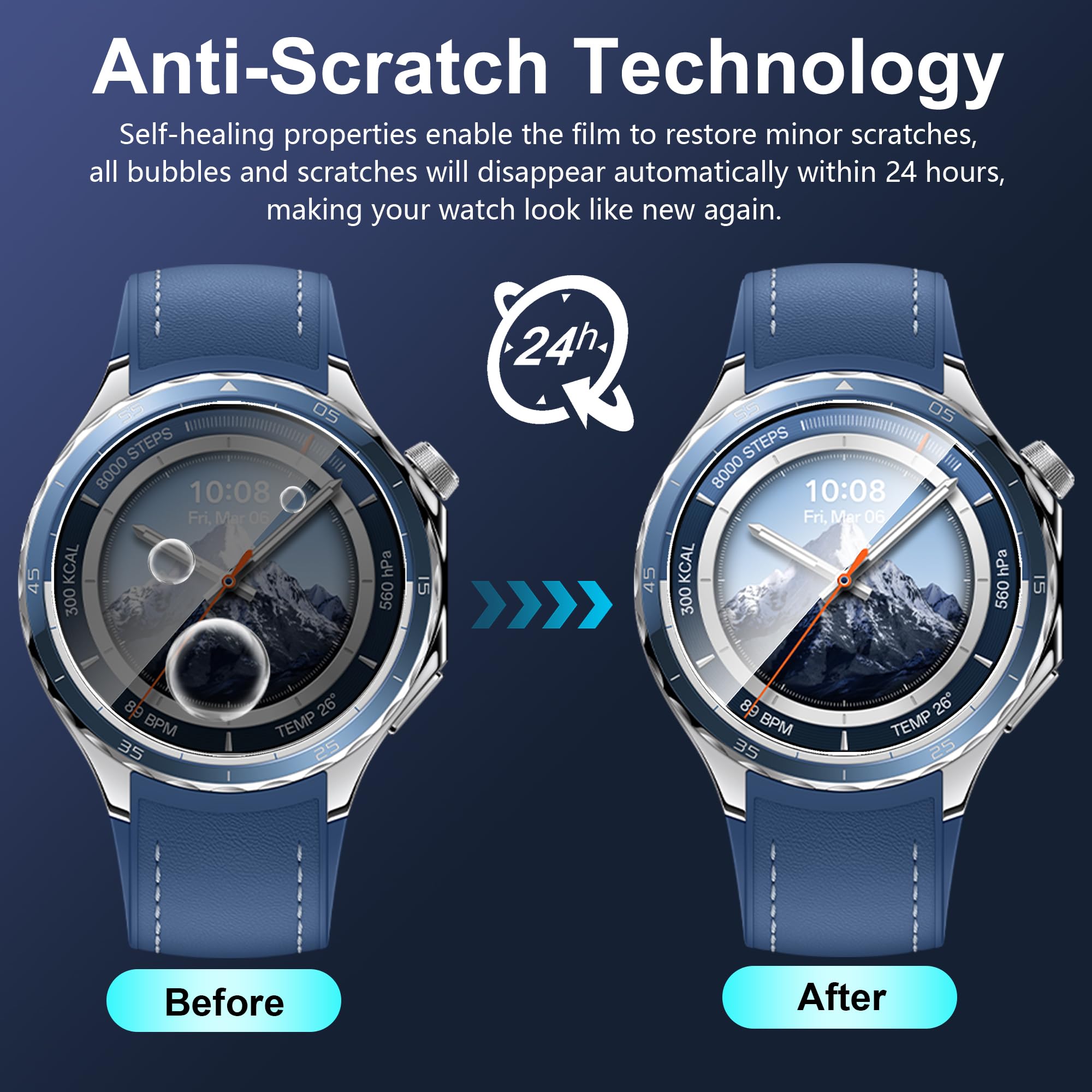 zZjoOoj Screen Protector kompatybilny z Oneplus Watch 3 do szkła hartowanego z ramką pozycjonującą [HD Clear][ Pakiet of 3 ]
